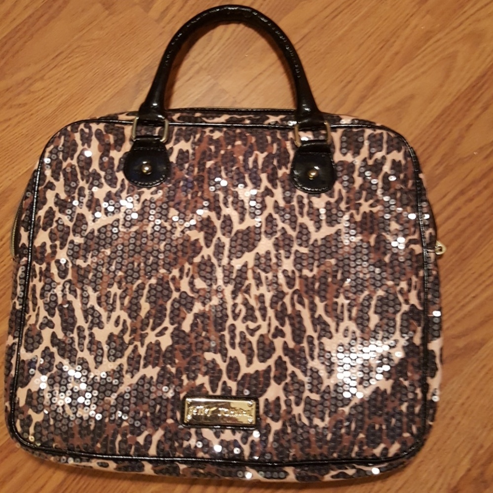 Betsey Johnson Vintage Sparkle Leopard Print Man M